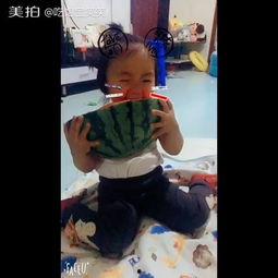 搞笑宝贝吃瓜视频